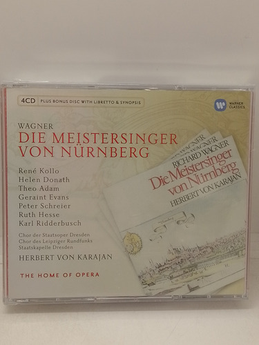 Wagner / Karajan Die Meistersinger Von Nurnberg Cd X4 Nuevo 