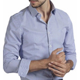 Camisa Hombre * Christian Dior* Clasica O Entallad Raya Azul