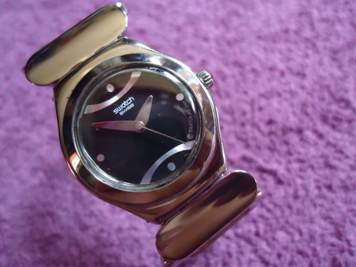 Swatch Swiss Reloj Retro Acero Para Mujer