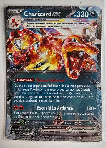 Carta Pokemon Charizard Ex 125/197 Obsidiana Em Chamas 