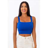 Kit 5 Top Fitness Cropped Feminino Faixa Blogueira Atacado