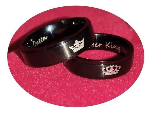 Anillo Pareja King&queen Novios Rey Reina Compromiso 2