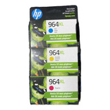 Paquete De 3 Cartuchos Hp 964xl Color Magenta Cyan Yellow