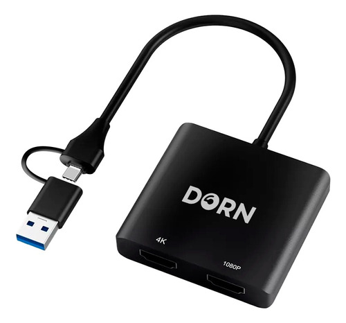 Hub Dorn Displaylink 4k Para 2 Telas Hdmi +nf