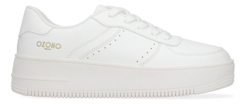 Tenis Dama Casual Plataforma Capa De Ozono 610901 Blanco