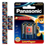 54 Pilhas Alcalinas Premium Aaa 3a Palito Panasonic 9 Cart