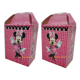 Minnie Mouse Mimi Rosa Pack 40 Dulceros Cajitas Bolo Feliz