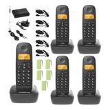 Kit Aparelho Telefone Sem Fio Bina Gsm 3g E 4 Ramal Incluso