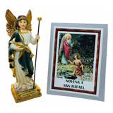 San Rafael Arcángel En Porcelana 14 Cm + Novena