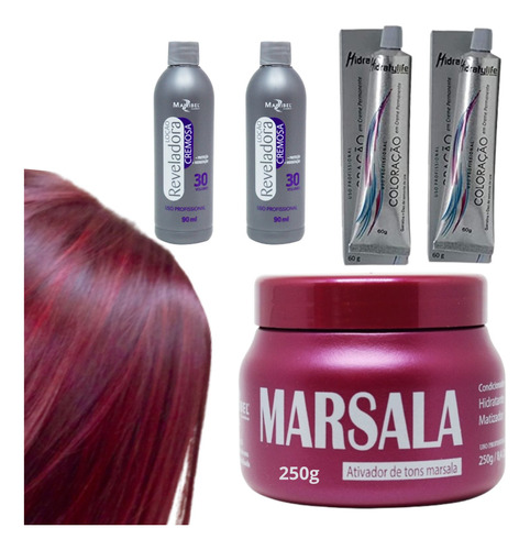 Kit Tinta Cabelo 2 Coloração 2 Ox 1 Matiz 250g Escolha A Cor