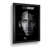 Quadro Emoldurado Poste Cobe Bryant Rei Do Basquete