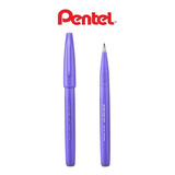 Caneta Brush Sign Pen Cor Violeta Azulado 1 Unidade Pentel