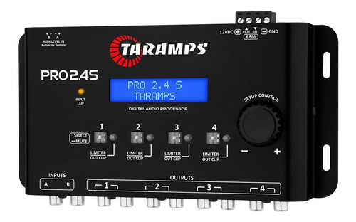 Processador De Áudio Digital Taramps Pro 2.4s 4 Saídas