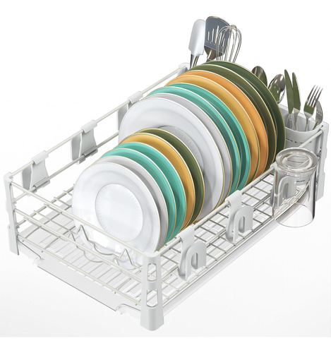 Simple Houseware Dish Rack With Drainers, Mug Holder And ...