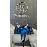 Montura Silla Charra Cuadrada Lona Azul Fuste 15 Caballo