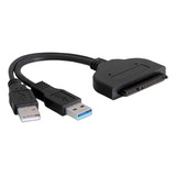 Cable Adaptador Dual Usb A Sata-3 Para Hdd/ssd 2.5 Mac & Pc