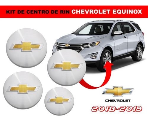 Kit De 4 Centros De Rin Chevrolet Eqinox 2018-2019 52 Mm