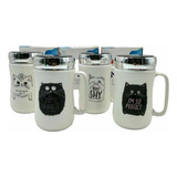 Mugs Tazas Para Bebidas De Gatos Con Tapa De Espejo