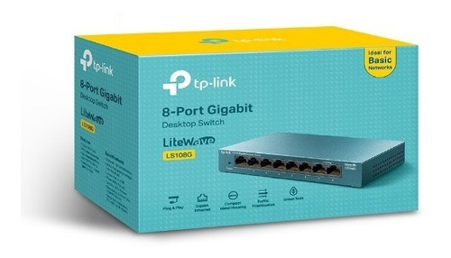 Switch Tp-link 8 Portas T-ls108g 10/100/1000mbps