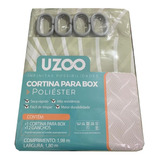 Cortina Box Poliéster Colorful 198cmx180cm Ondas Cinza