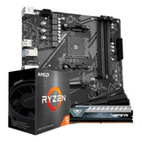 Kit Amd Ryzen 5 4600g Placa Mãe B550m Ram 8gb 3200mhz Ddr4