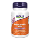 Astaxantina 4mg 60 Capsulas Now Foods