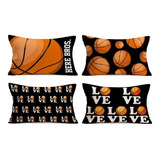 Pack De 4 Fundas De Almohada Amor De Baloncesto Colchó...