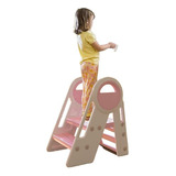 Escalera Infantil Rosa Con Asas Ajustables Para Baño/cocina