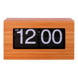 Reloj Decorativo Flip Caja Bamboo Escritorio / Pared Vintage