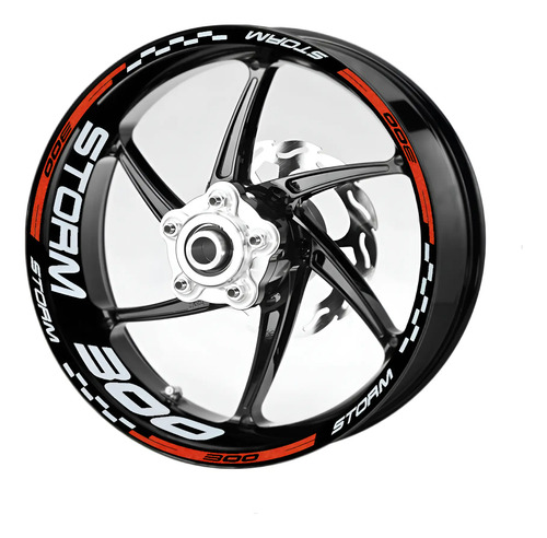 Kit Stickers Calcomanias Rin Vento Storm 300 Reflejantes M-4