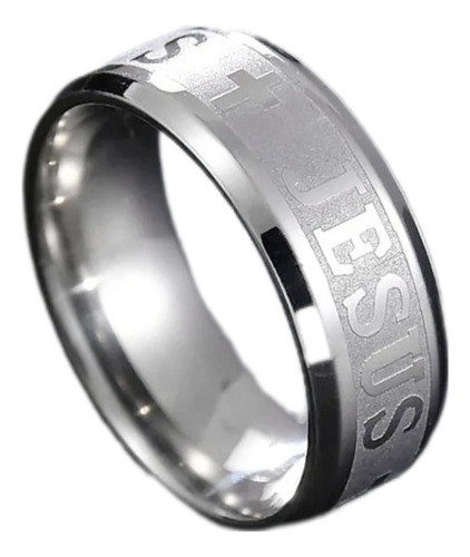 Anillo Jesús Cruz Religioso Acero Inoxidable Hombre Mujer