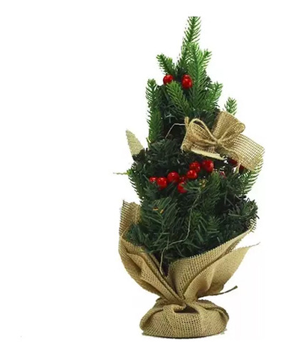 Árvore De Natal Decorada Pinhas Azevinhos Enfeites 50 Galhos