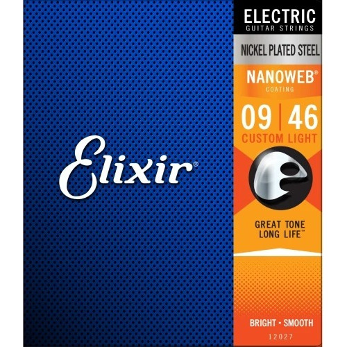 Elixir Cuerdas Electric Nanoweb 12027 Custom Light 9-46