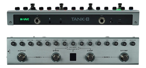 Pedal De Bajo Multiefecto Recargable M-vave Tank-b