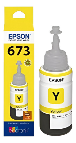 Tinta Original Epson T673 L805 L810 L1800 Amarillo