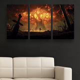 Cuadro Triptico Wow World Of Warcraft Canvas 72cm X 40cm