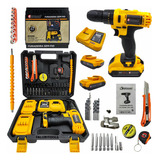 Parafusadeira Furadeira Simila Dewalt 25v Bivolt 02 Baterias Cor Amarelo Frequência 50/60 Nakasaki