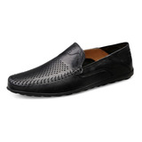 Hombres Casual Boda Hueco Cuero Zapatos Mocasines Suave