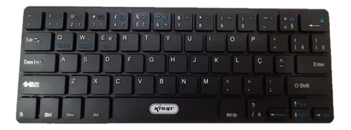 Teclado Bluetooth Pc/tablet/celular/notebook Sem Fio Macio Cor De Teclado Branco Idioma Português Brasil