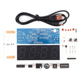 Kit De Reloj Digital Led De 4 Dígitos Para Bricolaje, Alimen