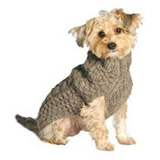 Sueter Frio Para Perros Con Cable, Grande, Gris