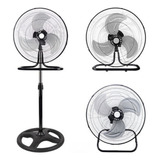 Ventilador 3en1 Negro Con 3 Aspas De Metal,18 De Diámetro