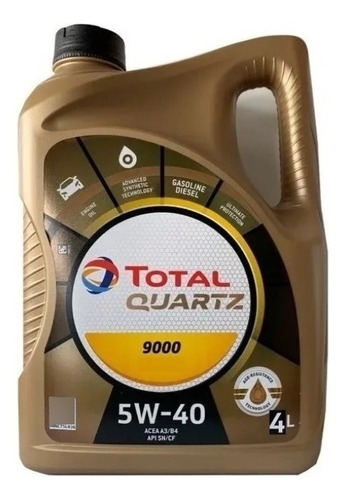 Aceite Quartz 5w40 4 Litros Peugeot Partner 1.6 Hdi 8v 2022