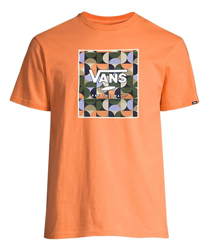 Remera Vans Hombre Classic Print Box Manga Corta Naranja Vn0