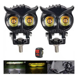 Par Faros Auxiliar De Lupa Luces Led Para Auto Moto 80w