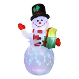 Navidad Nieve Mono Multicolor Led Inflable De 1,5 M, 150 Cm