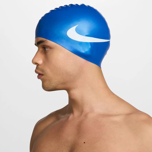 Gorra De Natación Nike Swim Big Swoosh Azul Dn3898-480