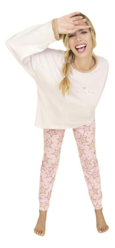Pijama Invierno Dama Polar Y Algodon So Pink Art. 11673