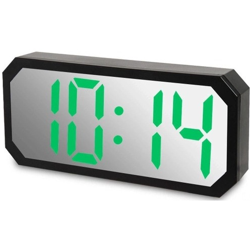 Relógio De Mesa Led Digital Espelhado Despertador Cabeceira