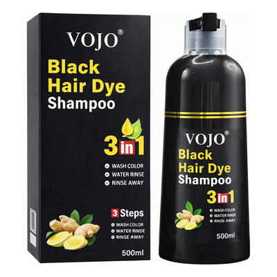 Black Hair Dye Shampoo Negro Vojo Nuevo Cubrecanas 3en1 | Meses sin interés